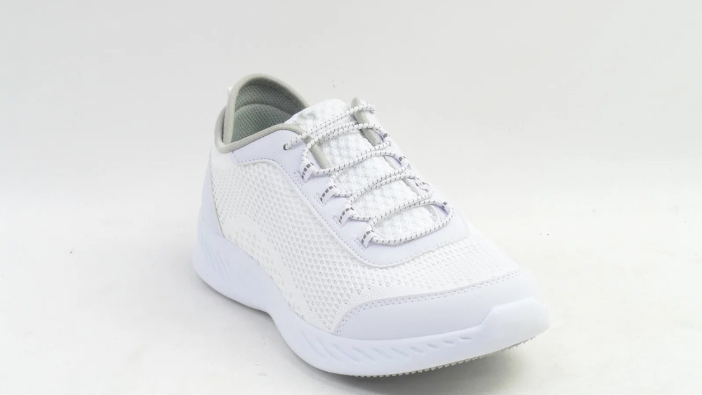 Tony Little Cheeks Fit Body Shape Knit Slip On Trainer White - Wide